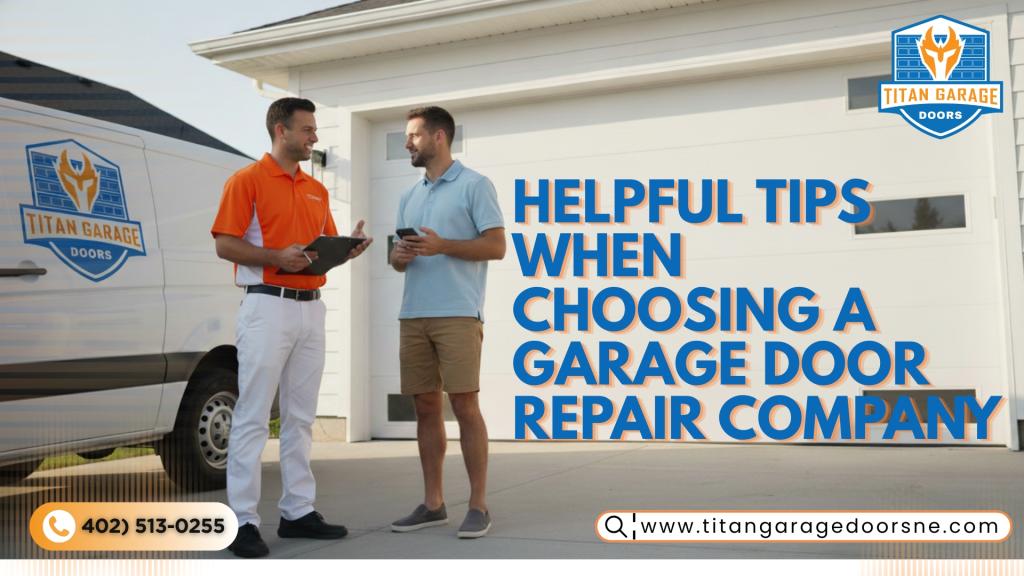 Helpful Tips When Choosing a Garage Door Repair Company