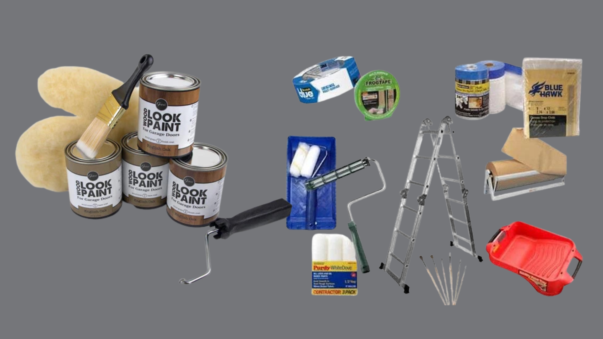 Materials needed in garage door painting