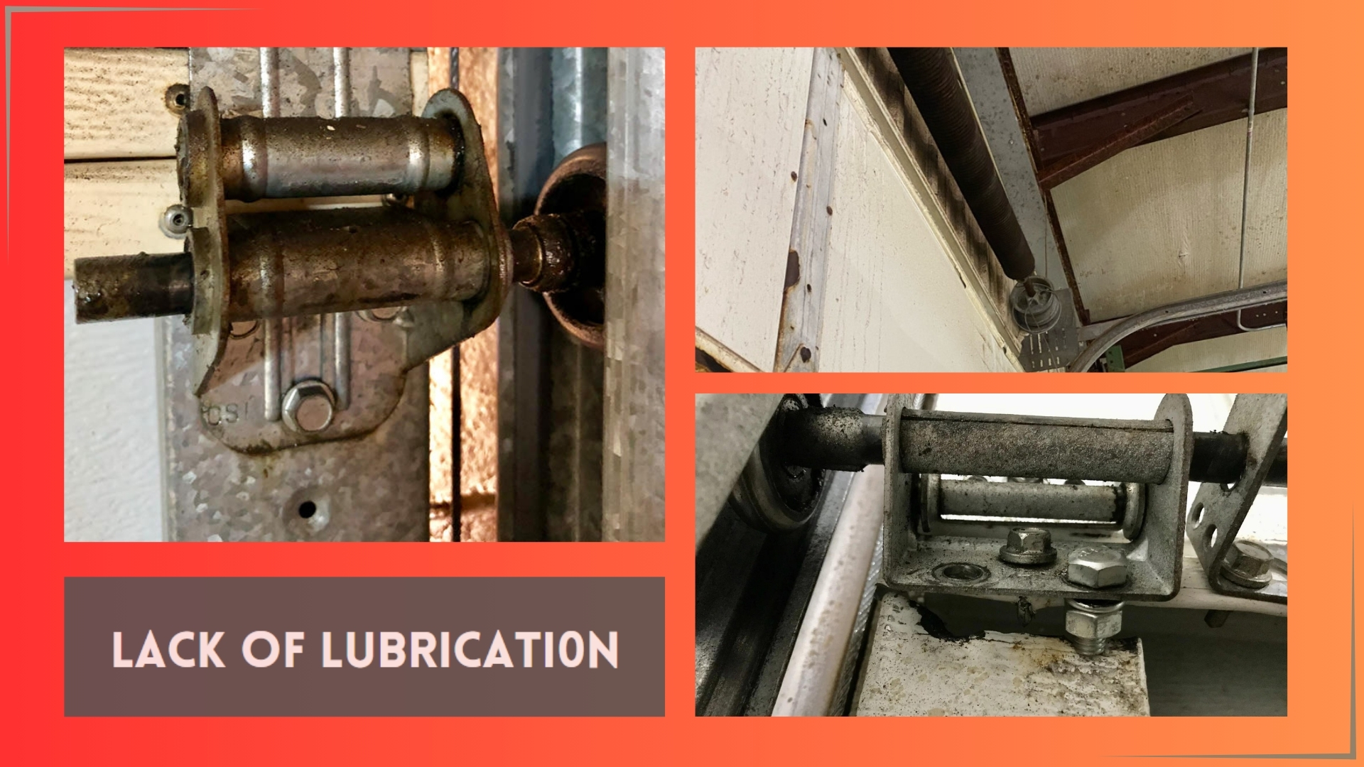 Lack of lubrication is one of the causes of squeaky garage doors