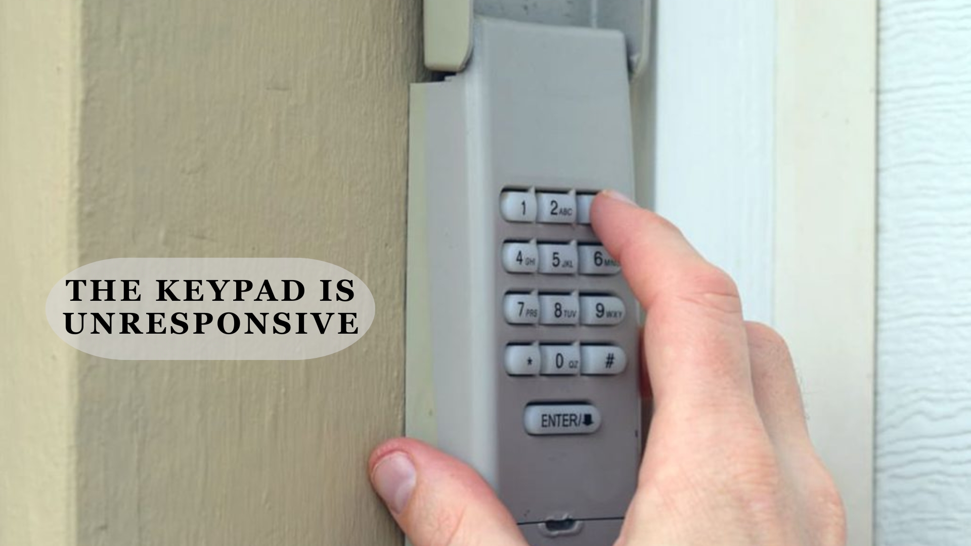 Unresponsive keypad for garage opener, indicating the need for garage keypad repair.