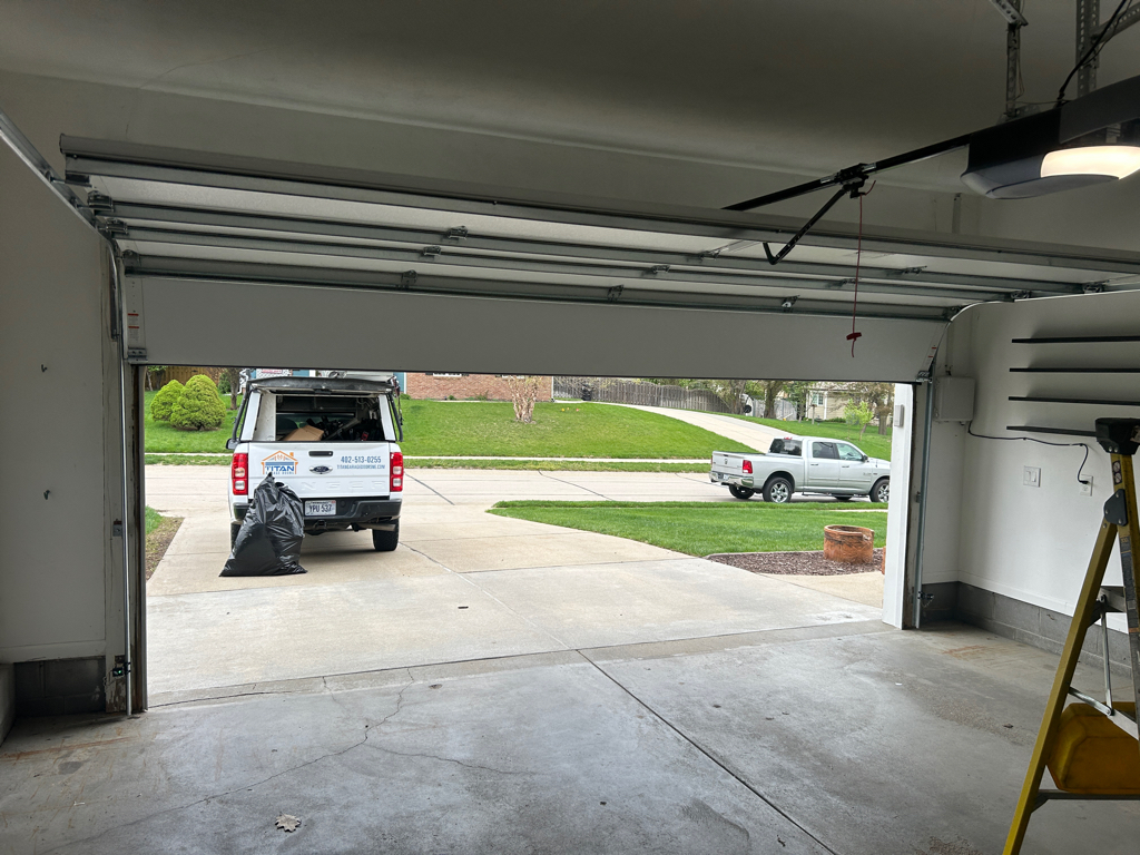 Garage door  replacement close up