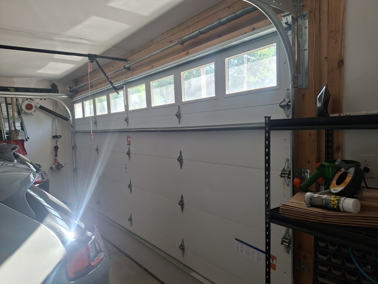 Residential garage door installation