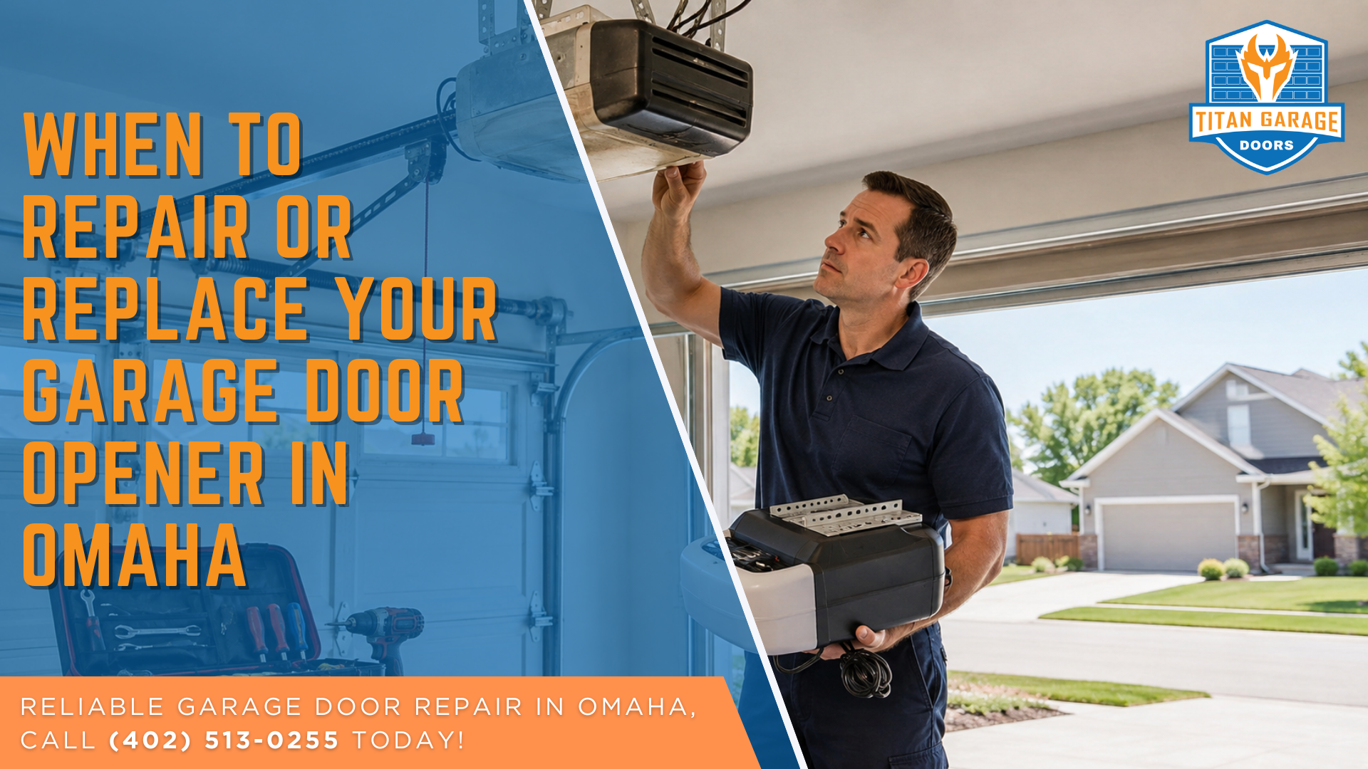 When to Repair or Replace Your Garage Door Opener in Omaha
