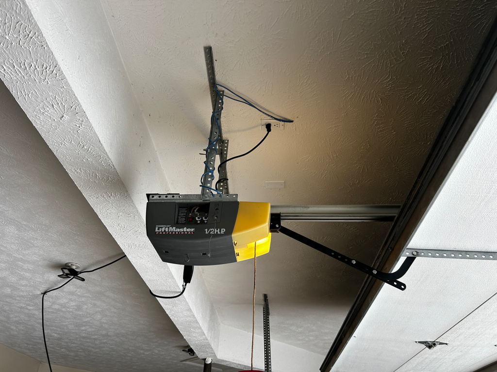 Residential garage door opener installation and setup